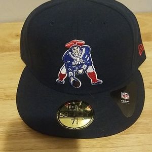 new era Patriots fitted hat 7 and 3/8